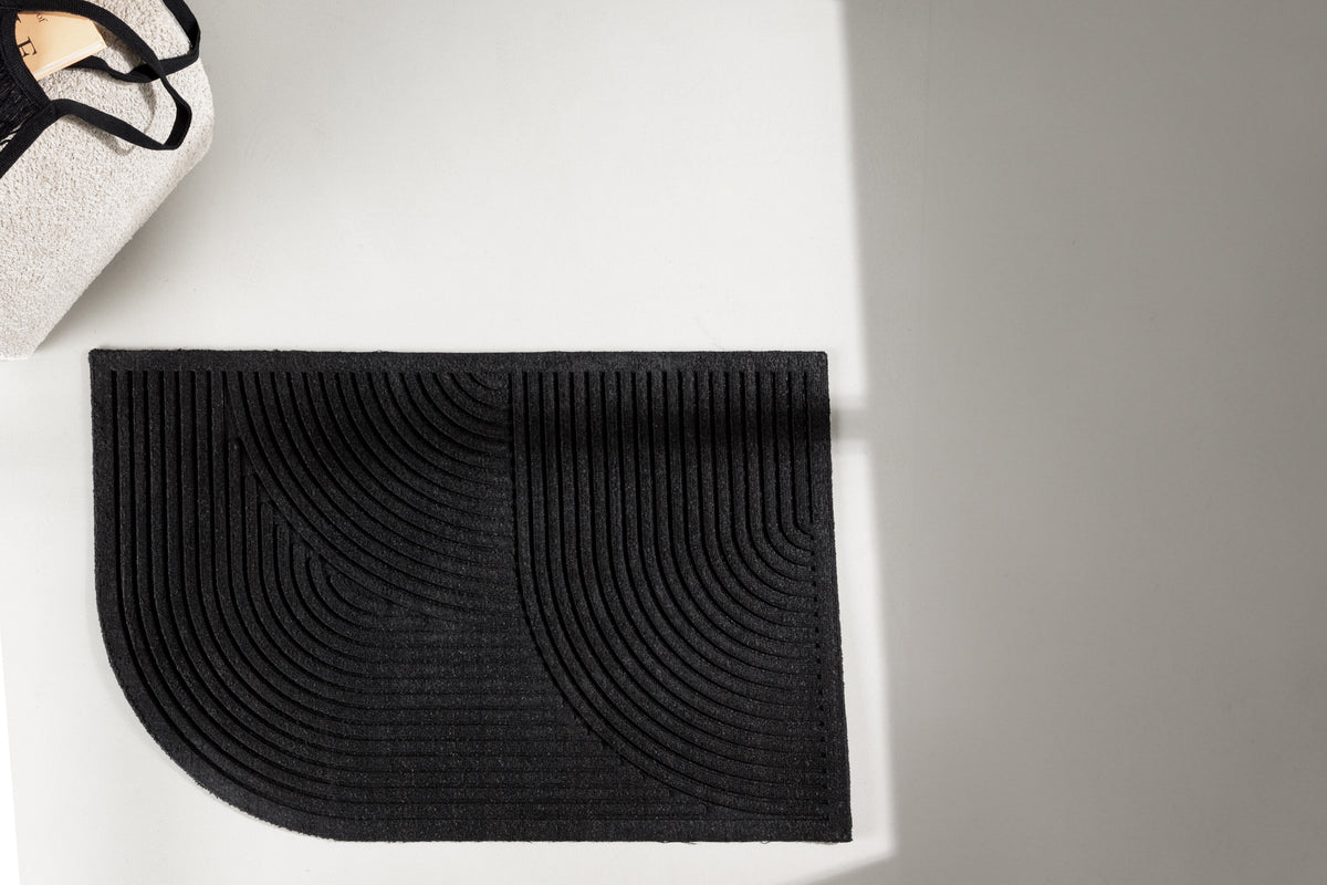 Valentino dørmåtte - 90 × 60 cm - sort, natur - billede 2