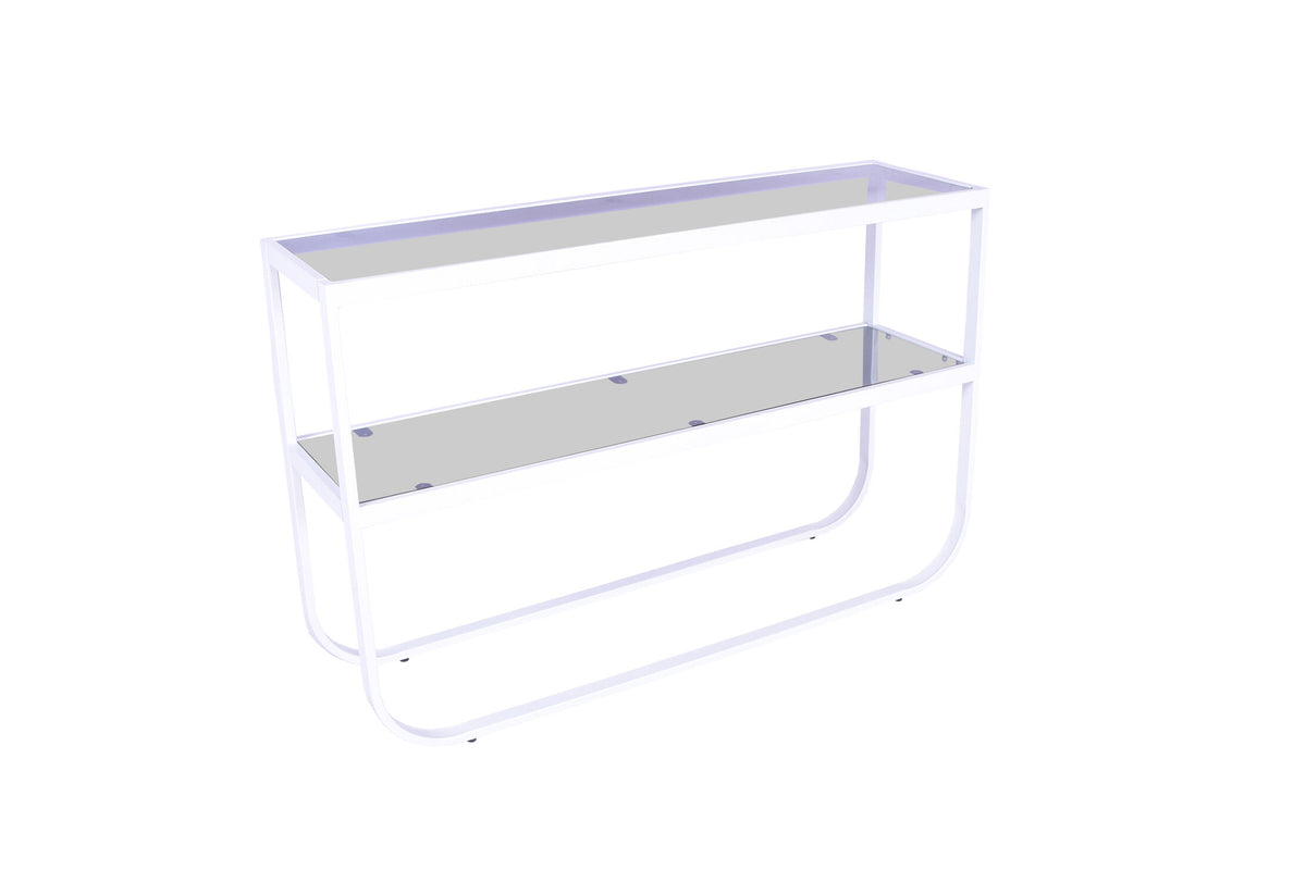 Rocker sidebord - 110 × 30 cm - grå, hvid - billede 2