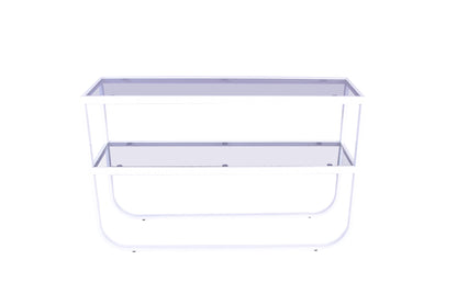 Rocker sidebord - 110 × 30 cm - grå, hvid - billede 3