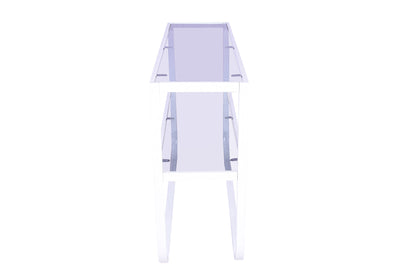 Rocker sidebord - 110 × 30 cm - grå, hvid - billede 4