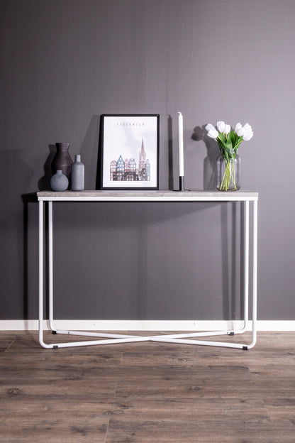 Palace sidebord - 110 × 30 cm - hvid, mørkegrå, grå - billede 5