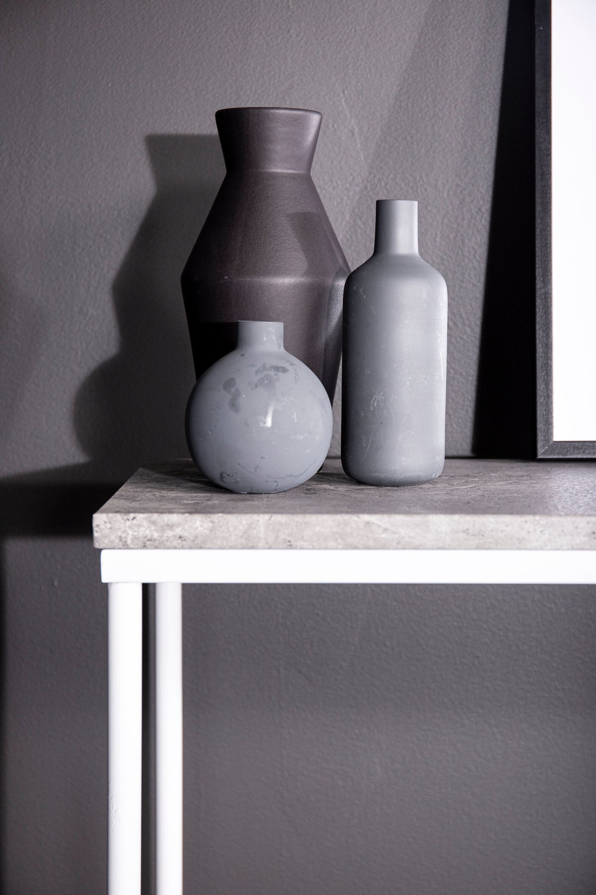 Palace sidebord - 110 × 30 cm - hvid, mørkegrå, grå - billede 6