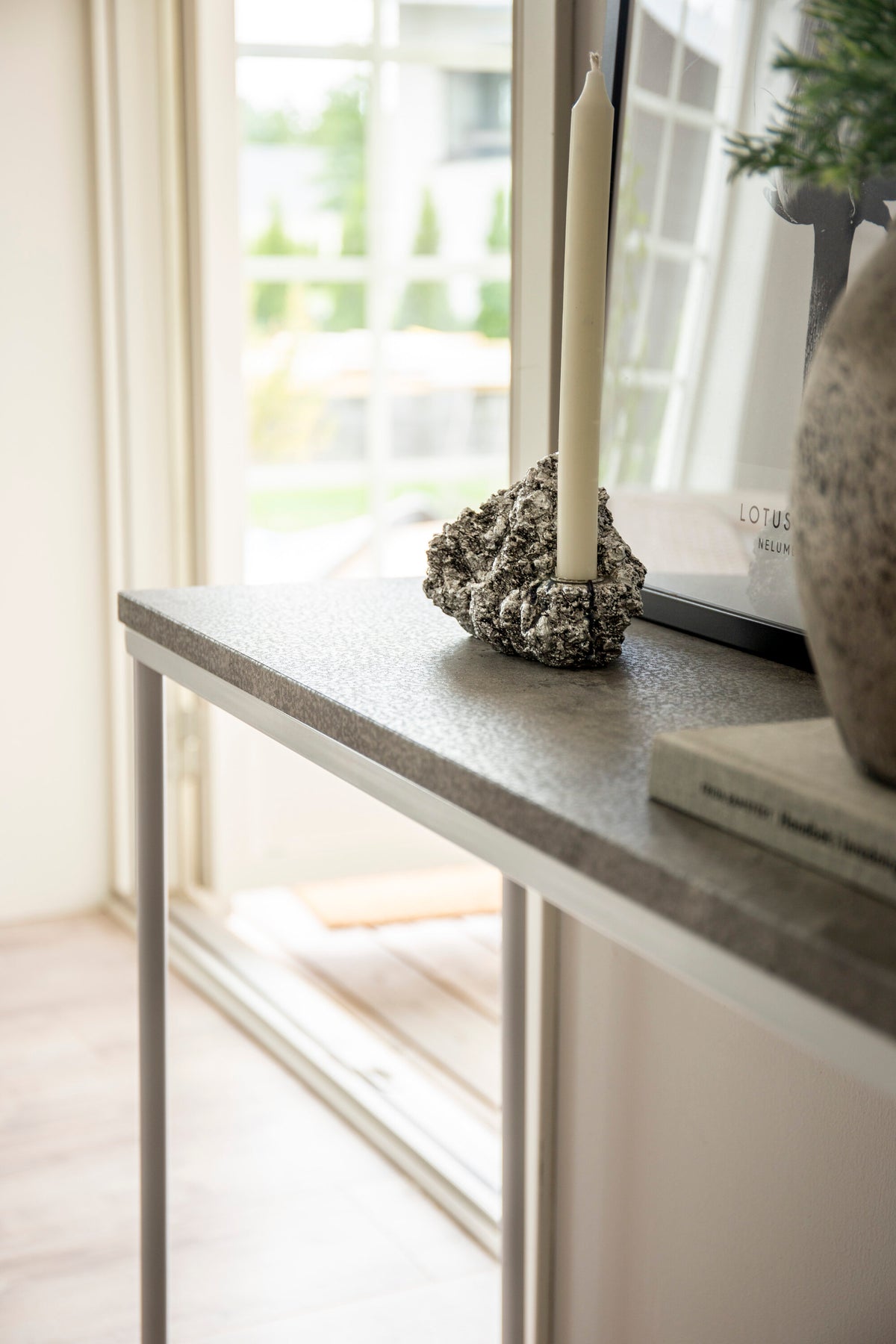 Palace sidebord - 110 × 30 cm - hvid, mørkegrå, grå - billede 10