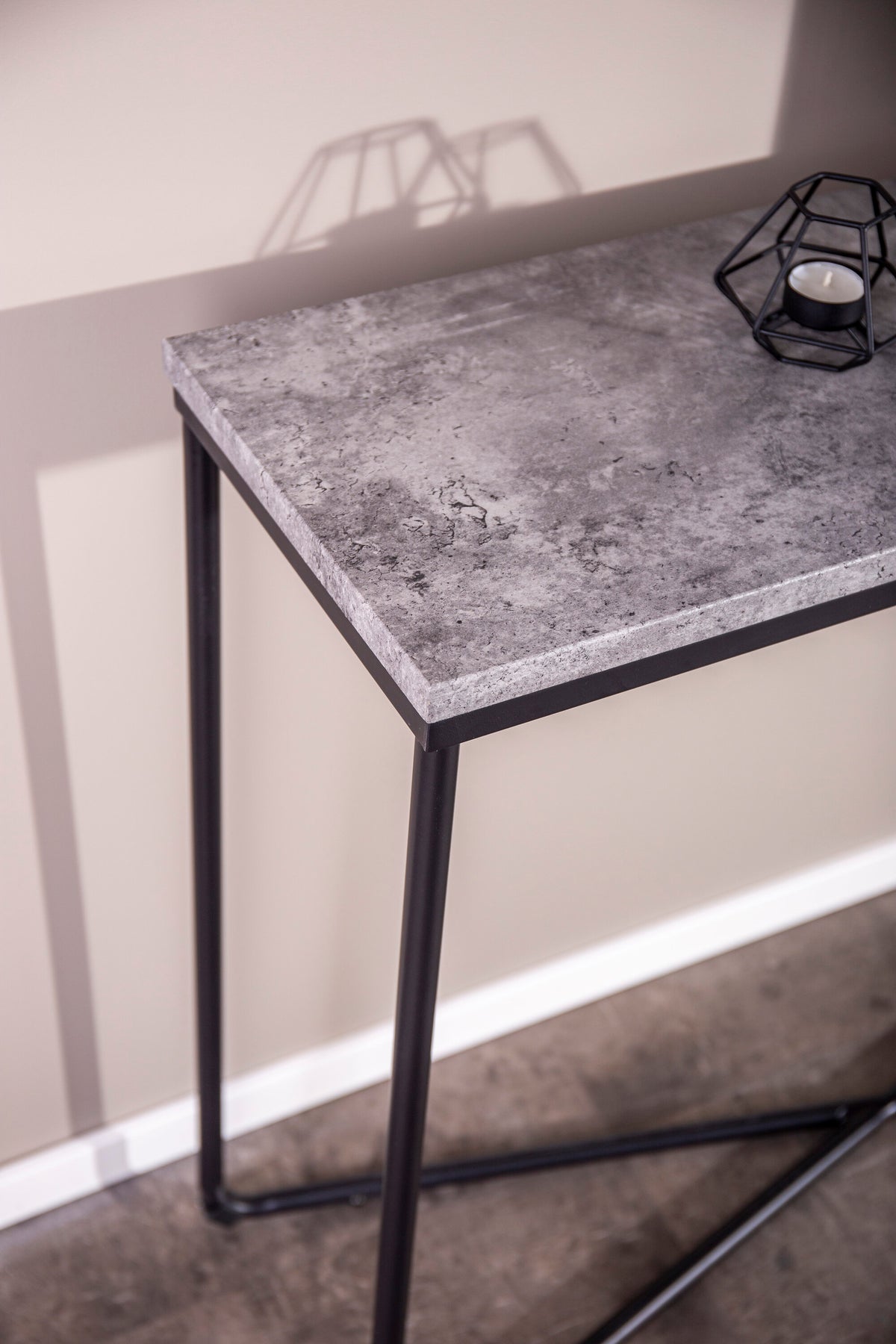 Palace sidebord - 110 × 30 cm - sort, mørkegrå, grå - billede 5