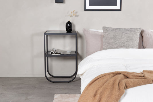 Rocker sengebord - 45 × 30 cm - sort, grå - billede 3
