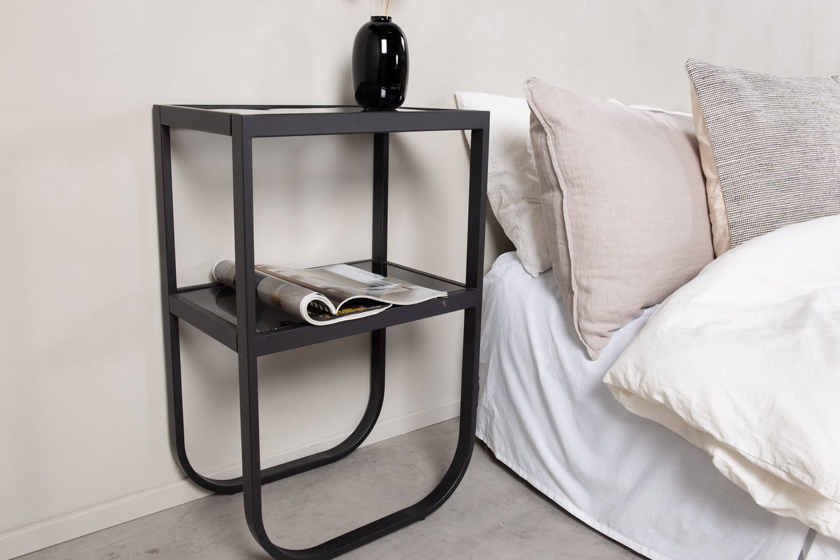 Rocker sengebord - 45 × 30 cm - sort, grå - billede 4