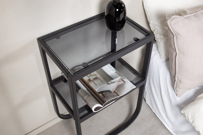 Rocker sengebord - 45 × 30 cm - sort, grå - billede 5