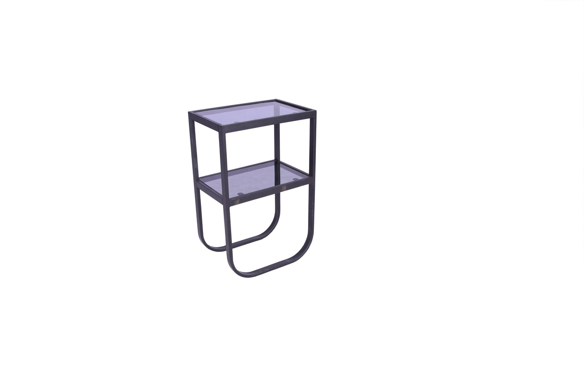 Rocker sengebord - 45 × 30 cm - sort, grå - billede 1