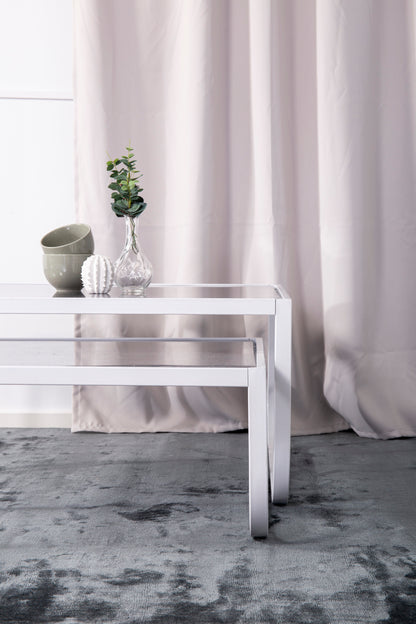 Rocker sofabord - 81 × 81 cm - grå, hvid - billede 6