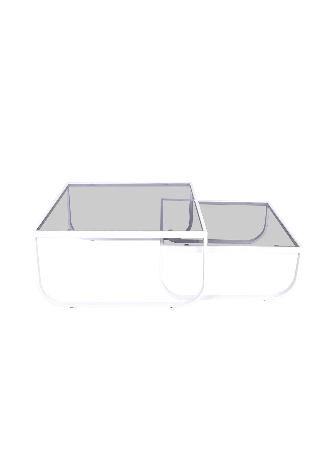 Rocker sofabord - 81 × 81 cm - grå, hvid - billede 3