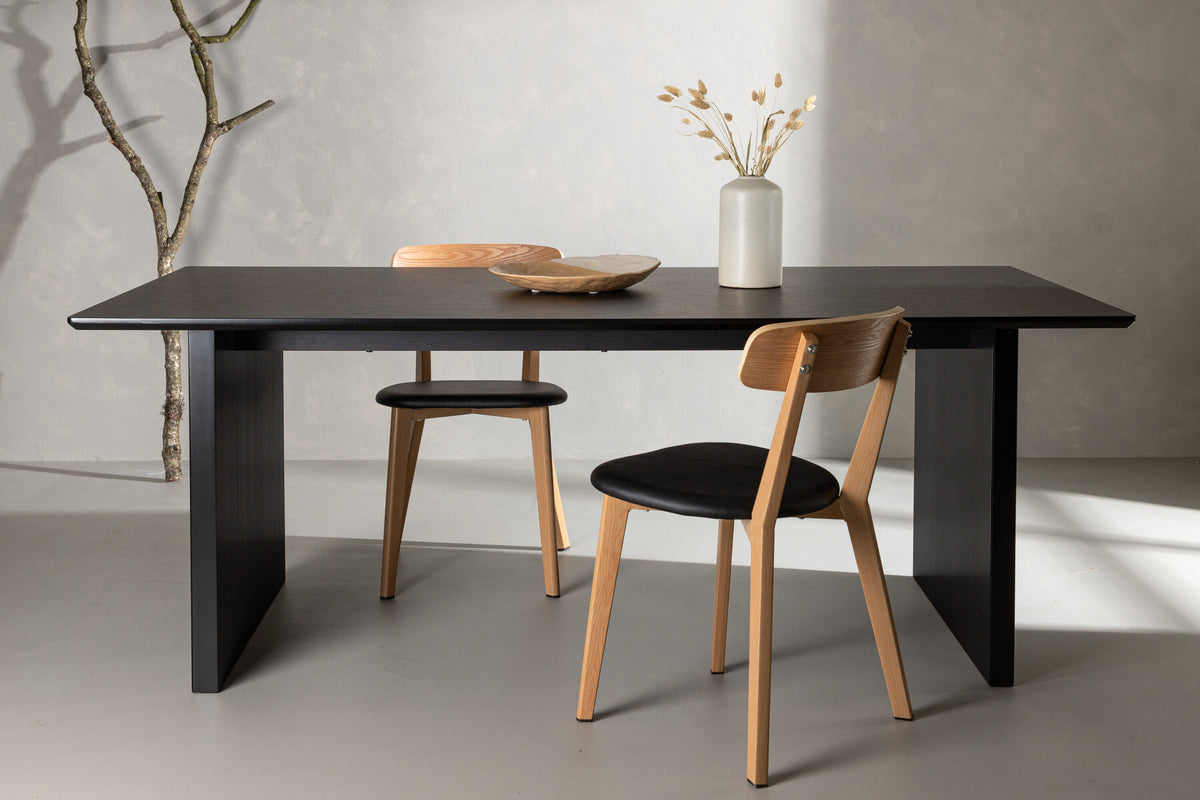 Vail spisebord - 200 × 100 cm - sort - billede 14