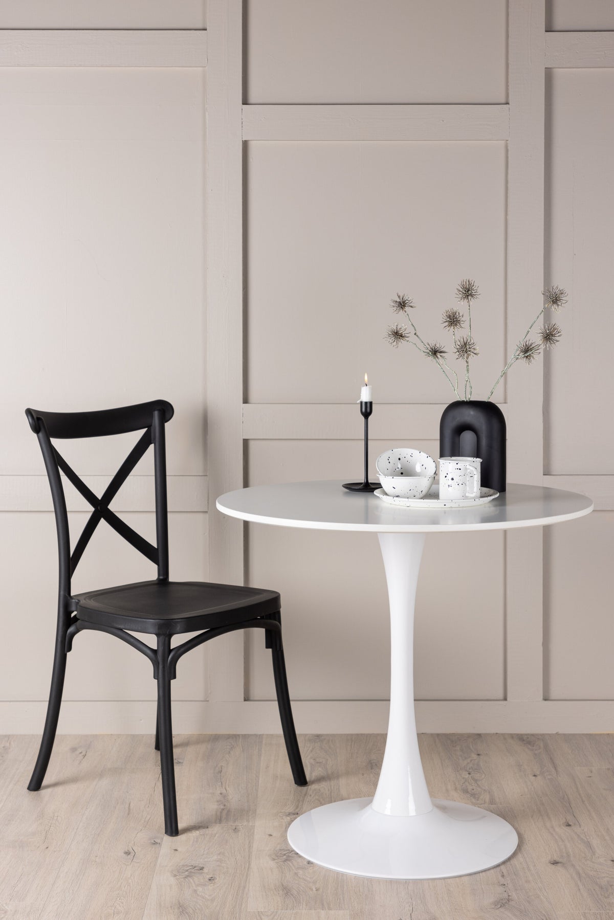 Hamden rundt spisebord - Ø80 cm - hvid, lysegrå - billede 16