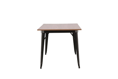 Tempe spisebord - 140 × 80 cm - valnøddefarvet, sort - billede 1