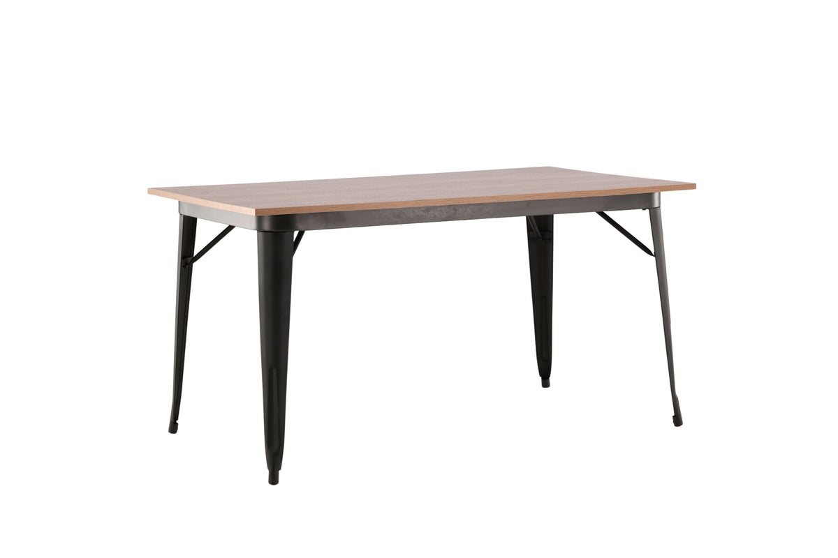 Tempe spisebord - 140 × 80 cm - valnøddefarvet, sort - billede 3