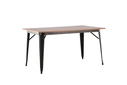 Tempe spisebord - 140 × 80 cm - valnøddefarvet, sort - billede 3