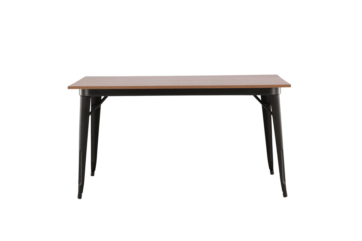 Tempe spisebord - 140 × 80 cm - valnøddefarvet, sort - billede 5