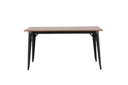 Tempe spisebord - 140 × 80 cm - valnøddefarvet, sort - billede 5
