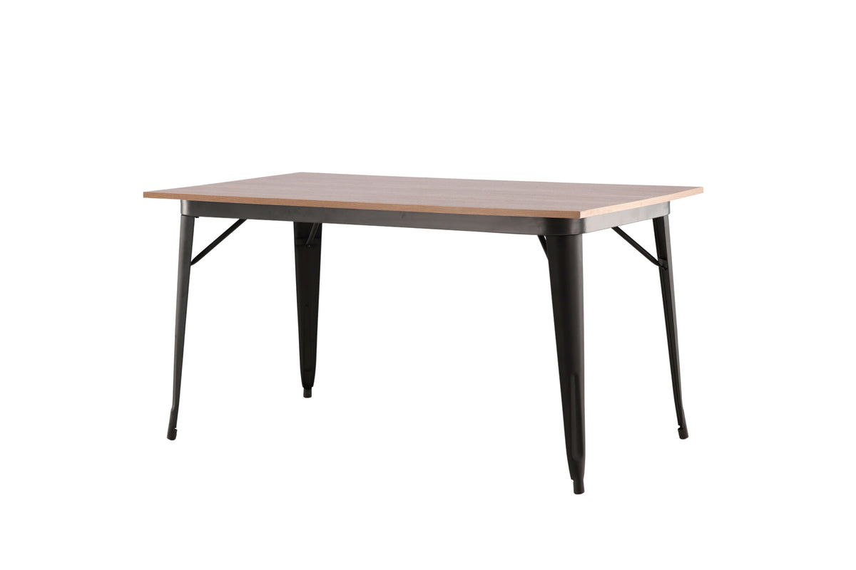 Tempe spisebord - 140 × 80 cm - valnøddefarvet, sort - billede 6