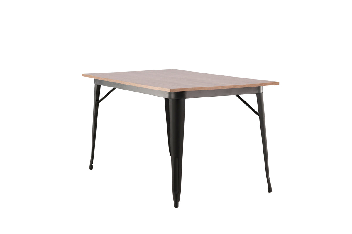 Tempe spisebord - 140 × 80 cm - valnøddefarvet, sort - billede 7