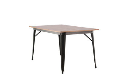 Tempe spisebord - 140 × 80 cm - valnøddefarvet, sort - billede 7
