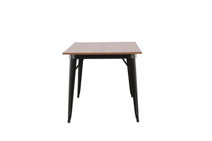 Tempe spisebord - 140 × 80 cm - valnøddefarvet, sort - billede 8