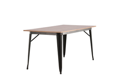 Tempe spisebord - 140 × 80 cm - valnøddefarvet, sort - billede 9