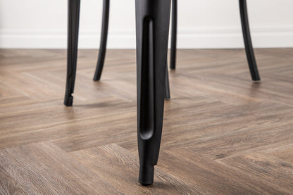 Tempe spisebord - 140 × 80 cm - valnøddefarvet, sort - billede 16