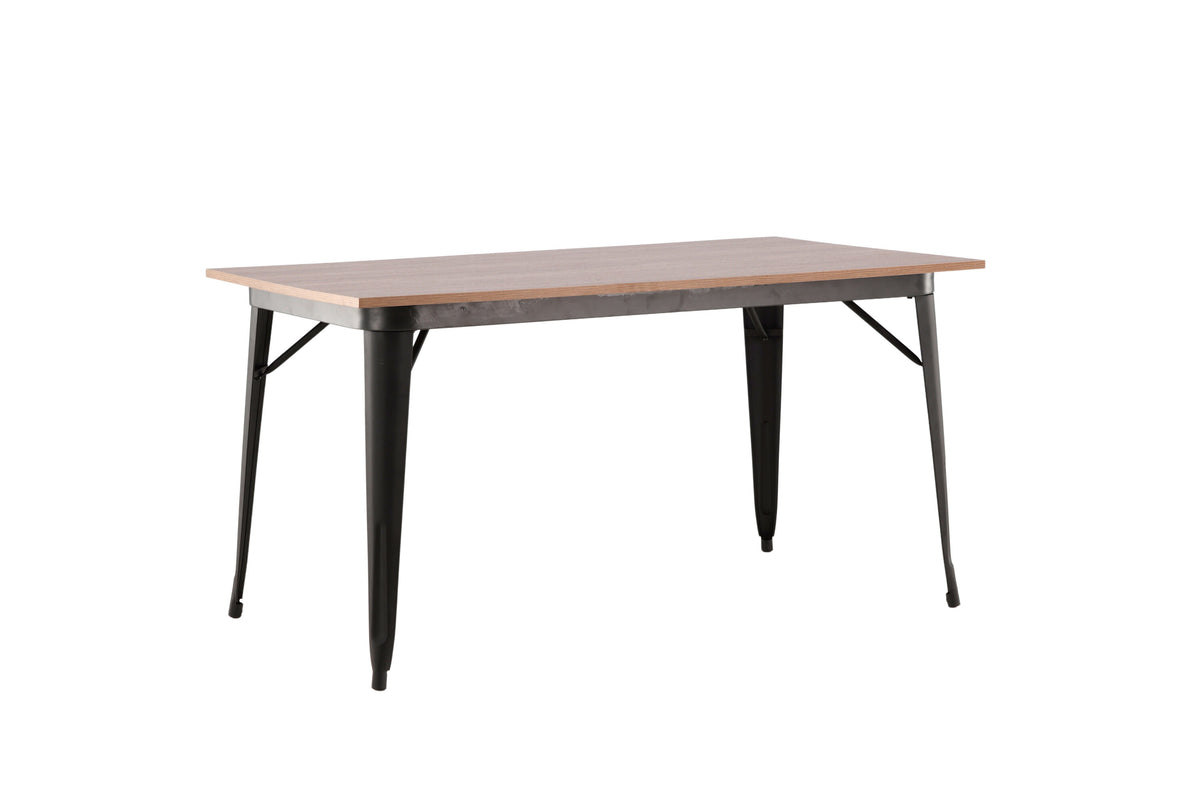 Tempe spisebord - 140 × 80 cm - valnøddefarvet, sort - billede 10