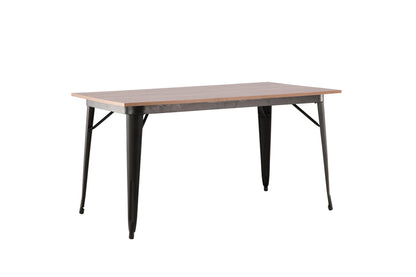 Tempe spisebord - 140 × 80 cm - valnøddefarvet, sort - billede 10