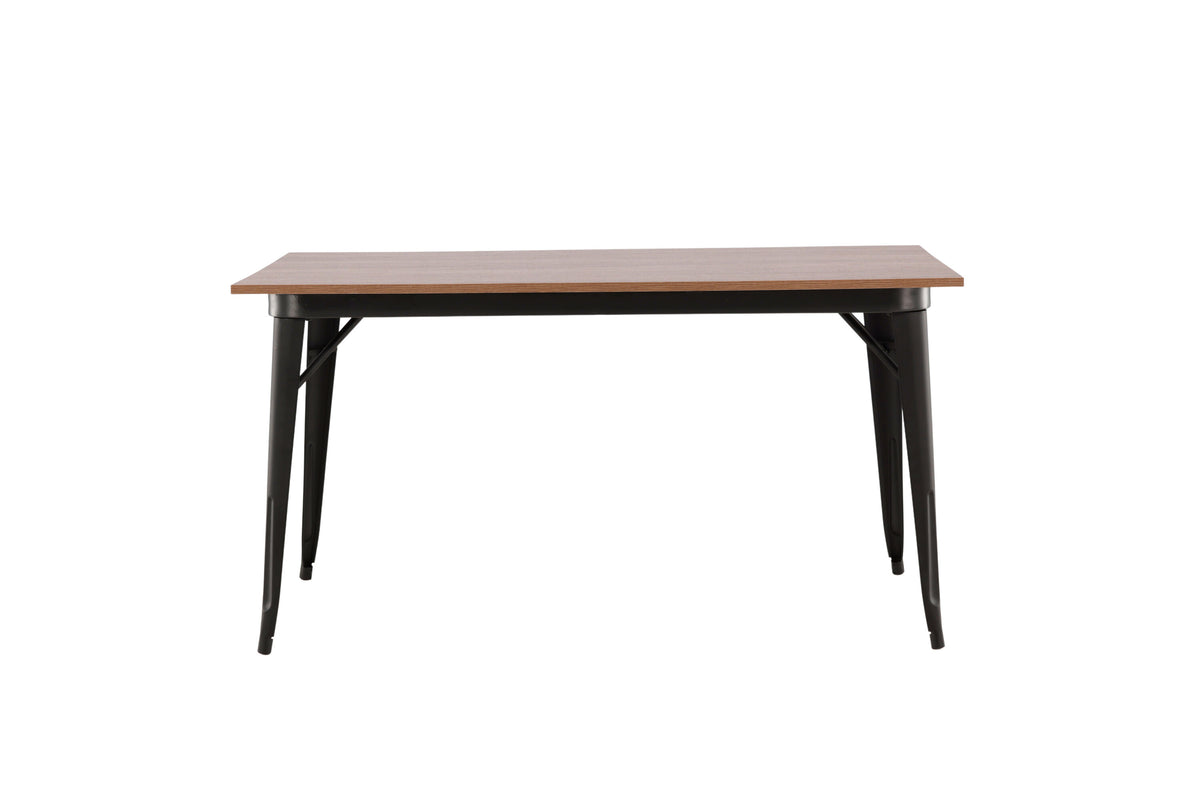 Tempe spisebord - 140 × 80 cm - valnøddefarvet, sort - billede 11