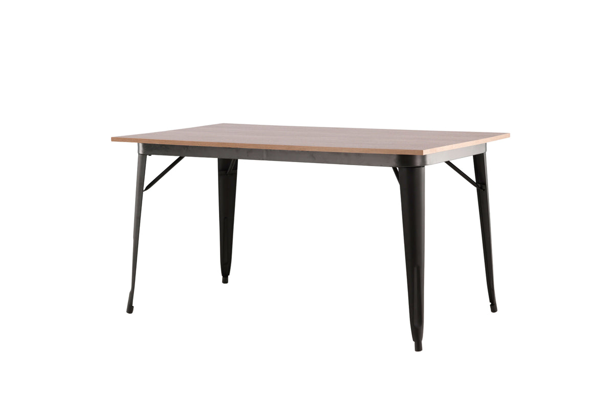 Tempe spisebord - 140 × 80 cm - valnøddefarvet, sort - billede 12