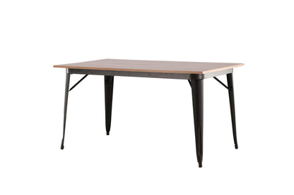 Tempe spisebord - 140 × 80 cm - valnøddefarvet, sort - billede 12