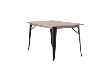 Tempe spisebord - 140 × 80 cm - valnøddefarvet, sort - billede 13