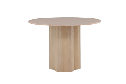 Olivia rundt spisebord - Ø110 cm - hvidpigmenteret - billede 10
