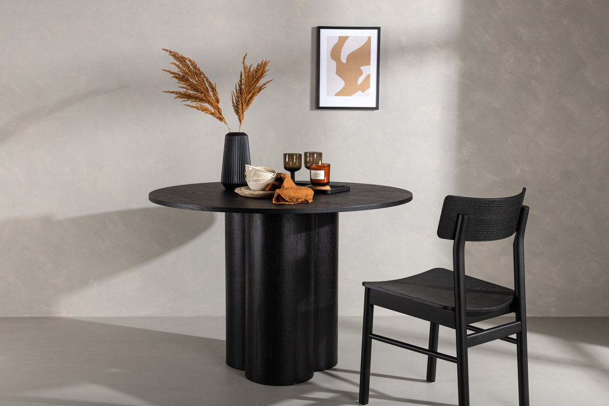 Olivia rundt spisebord - Ø110 cm - sort - billede 13