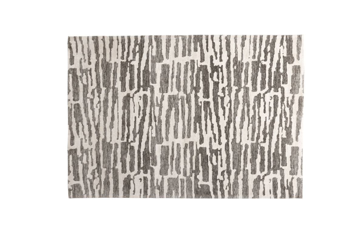 Milos gulvtæppe - 230 × 160 cm - grå, hvid - billede 1