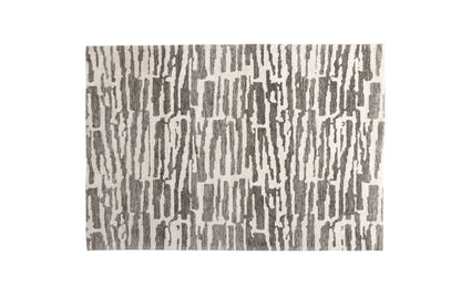 Milos gulvtæppe - 230 × 160 cm - grå, hvid - billede 1