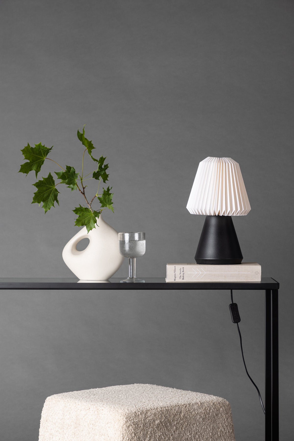 Fjällen bordlampe - Ø20 cm - sort, hvid - billede 18