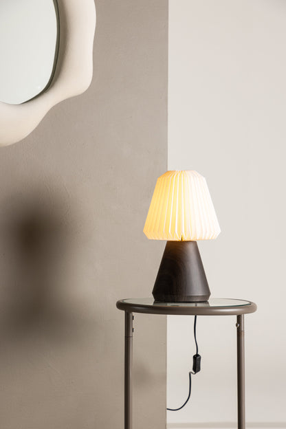 Fjällen bordlampe - Ø20 cm - valnøddefarvet, hvid - billede 17