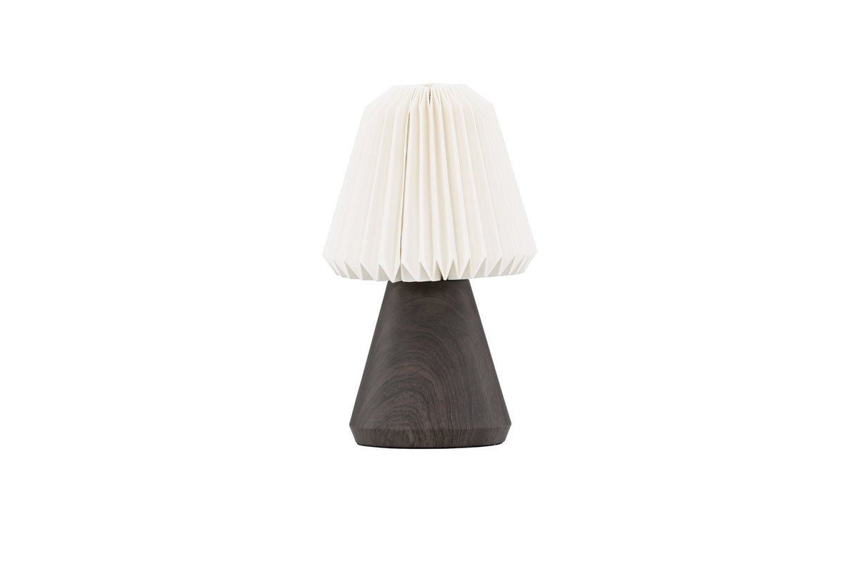 Fjällen bordlampe - Ø20 cm - valnøddefarvet, hvid - billede 1