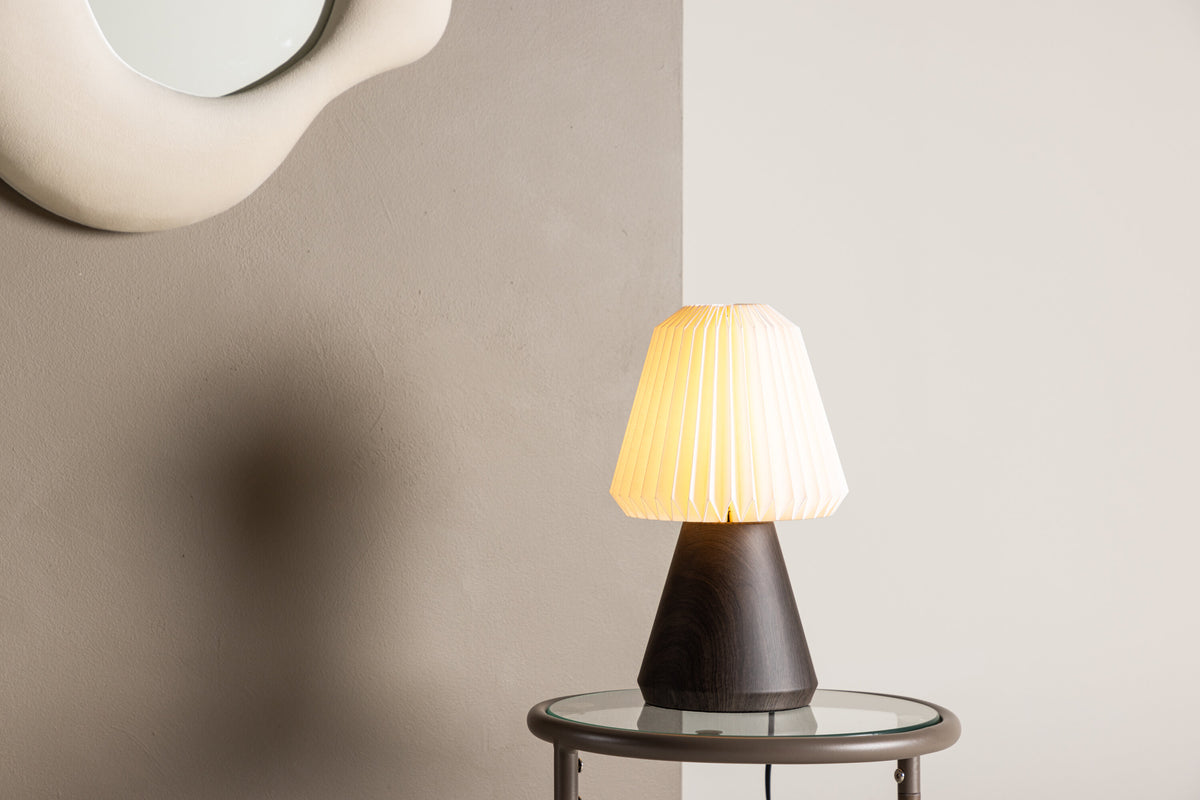 Fjällen bordlampe - Ø20 cm - valnøddefarvet, hvid - billede 13