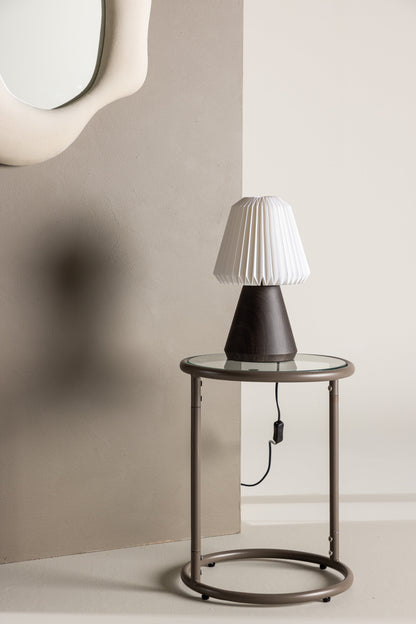 Fjällen bordlampe - Ø20 cm - valnøddefarvet, hvid - billede 19