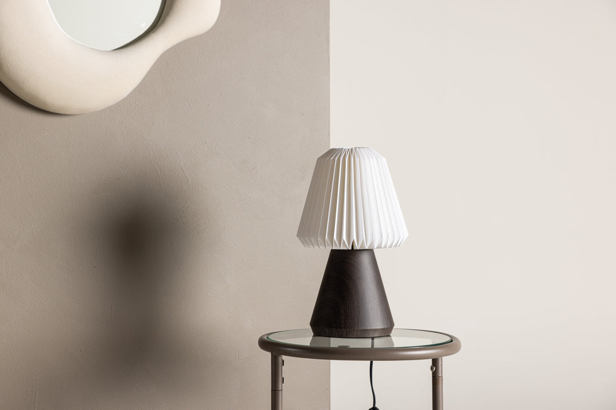 Fjällen bordlampe - Ø20 cm - valnøddefarvet, hvid - billede 15