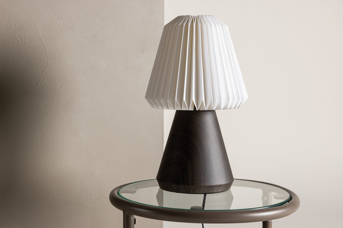 Fjällen bordlampe - Ø20 cm - valnøddefarvet, hvid - billede 16