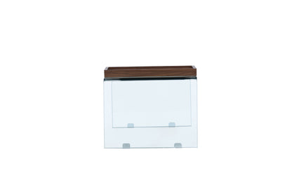 Telemark sofabord - 110 × 50 cm - transparent, valnøddefarvet - billede 10