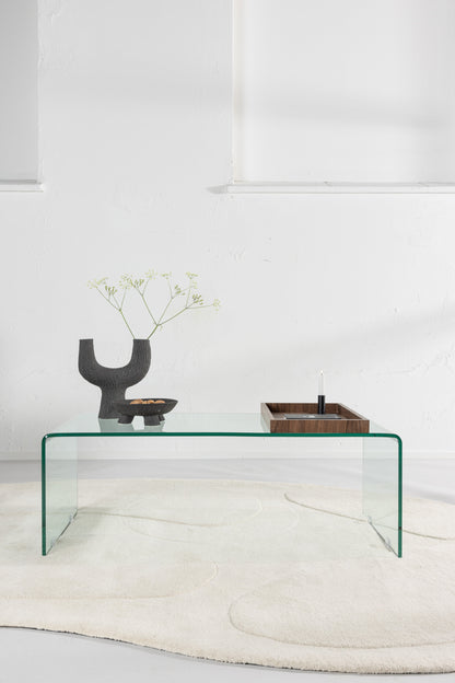 Telemark sofabord - 110 × 50 cm - transparent, valnøddefarvet - billede 17