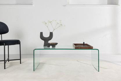 Telemark sofabord - 110 × 50 cm - transparent, valnøddefarvet - billede 13