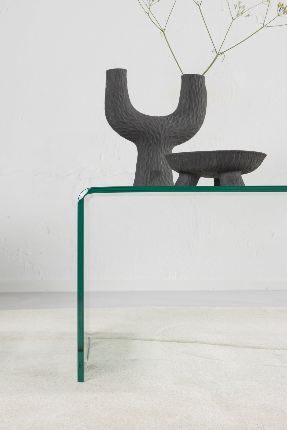 Telemark sofabord - 110 × 50 cm - transparent, valnøddefarvet - billede 19