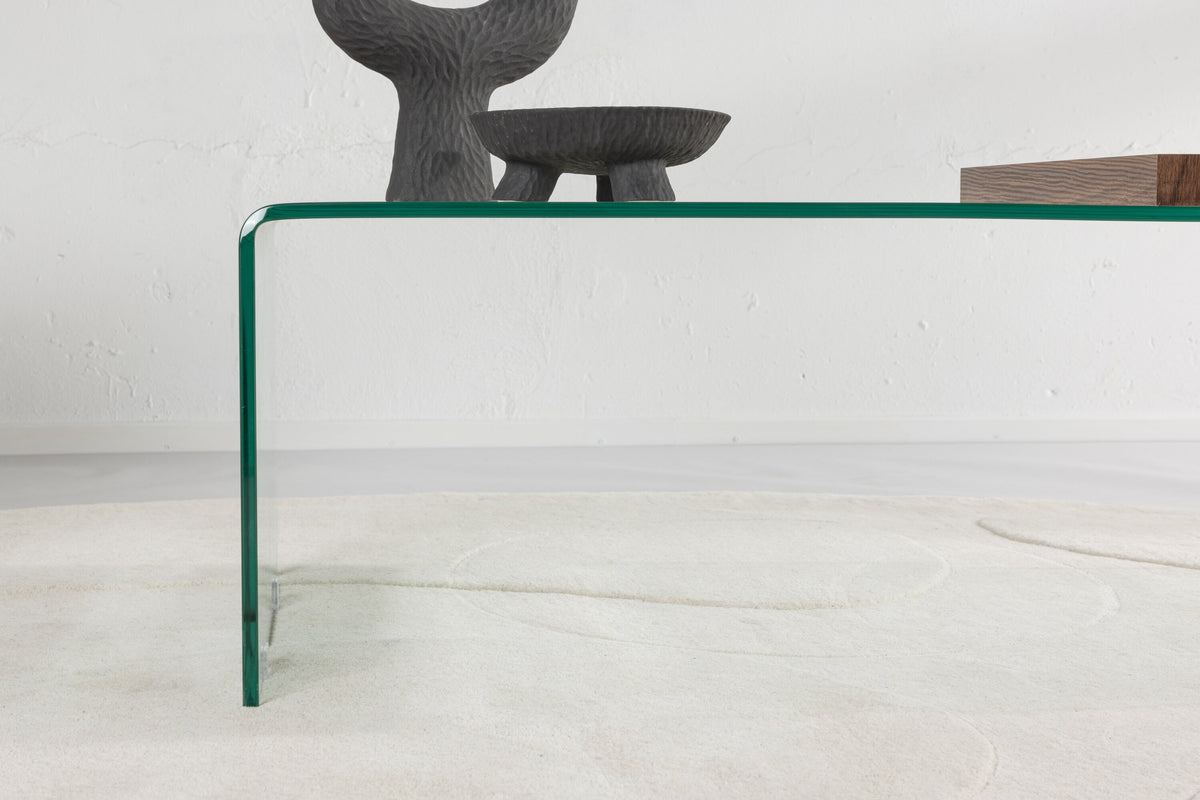 Telemark sofabord - 110 × 50 cm - transparent, valnøddefarvet - billede 15