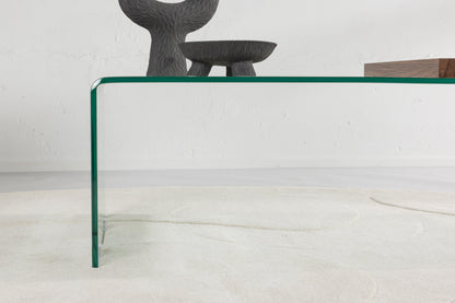 Telemark sofabord - 110 × 50 cm - transparent, valnøddefarvet - billede 15